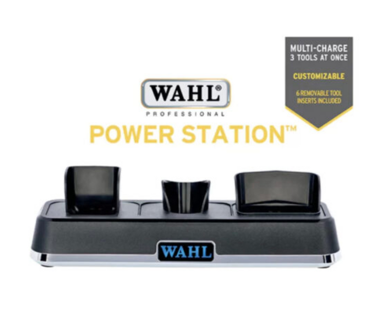 Wahl Pro 4pc Gold Limited Edition Combo by ibs – Gold Magic clip Cordless, Gold Detailer li Cordless, Black Vanish Shaver, Multi-Charge Power Station
