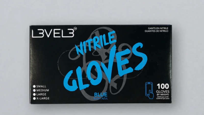 L3VEL3™ PROFESSIONAL NITRILE GLOVES 100ct – Blue