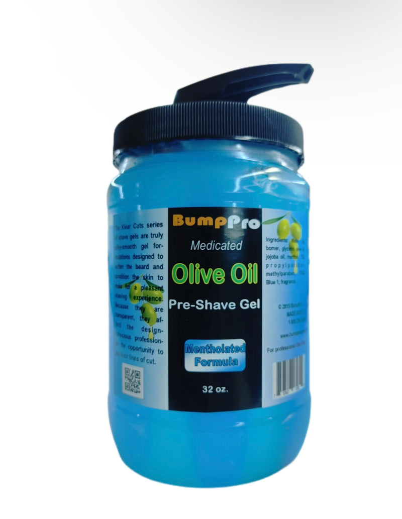 Bumppro olive oil shave gel (mentholated) — 32 oz