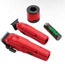 BabylissPRO FXONE Lo-pro Clipper & Trimmer Combo Set – Matte Red (FX129MRPK)