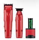 BabylissPRO FXONE Lo-pro Clipper & Trimmer Combo Set – Matte Red (FX129MRPK)