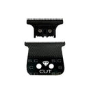 StyleCraft replacement diamond cut fixed black diamond dlc hair trimmer blade with the one cutter set SC541B