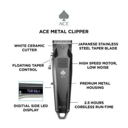 StyleCraft S|C Ace Metal Edition Cordless Clipper With Digital Display – SC610N