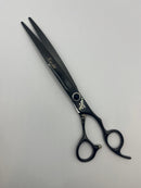 KASHI japanese black cobalt steel curved shear 8"
