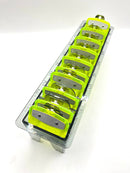 yellow Clear Clipper premium guards set with metal clip – fits wahl and babyliss (1-8, 0.5, 1.5) Tray included