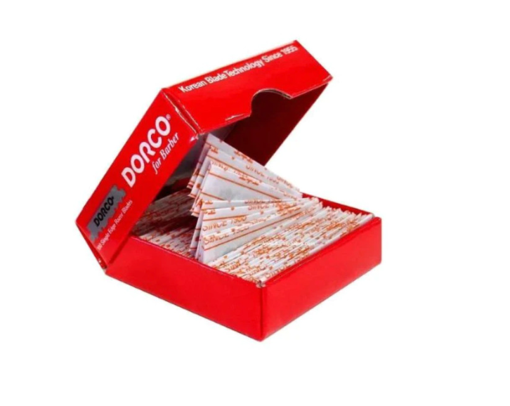 Dorco Red Pre Cut Single Edge Razor Blades 100ct