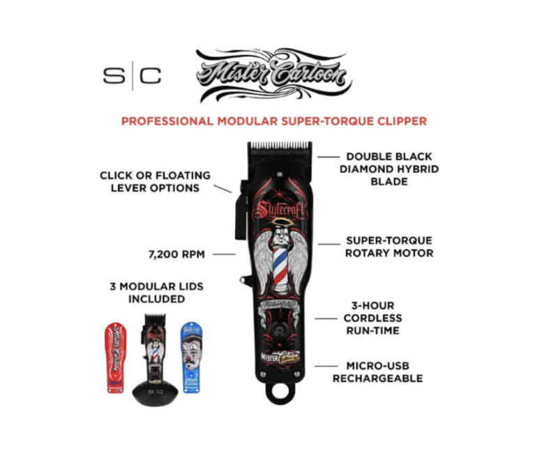 StyleCraft S|C X MISTER CARTOON PROFESSIONAL REBEL CORDLESS HAIR CLIPPER – LIMITED EDITION SERIES