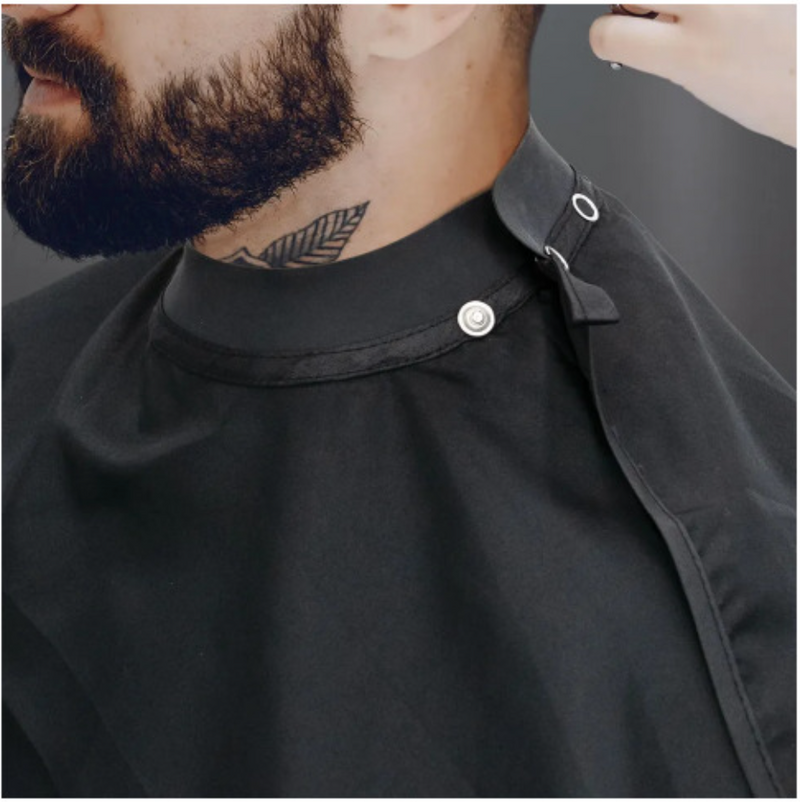 BlackIce Premium Professional Silicone Collar Black Barber Cape