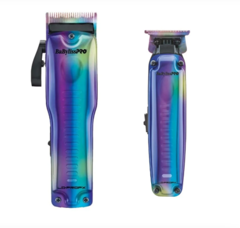 BABYLISSPRO 2pcs LO-PROFX LIMITED EDITION IRIDESCENT HIGH-PERFORMANCE CORDLESS LOW-PROFILE COMBO - CLIPPER #FX825RB ,TRIMMER #FX726RB