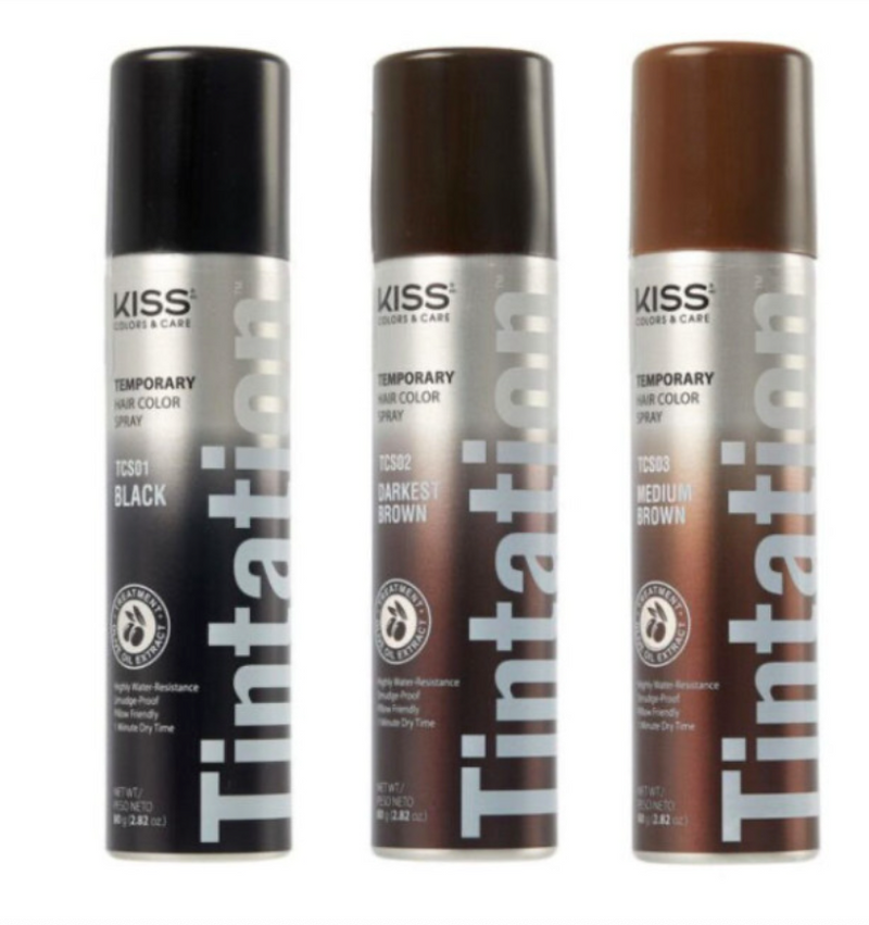 KISS TINTNATION TEMPORARY HAIR COLOR LARGE SPRAY 6 OZ – 3 color instock