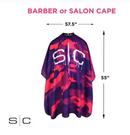 GAMMA+ & STYLECRAFT PINK CAMO BARBER & STYLIST CAPES SC323PK