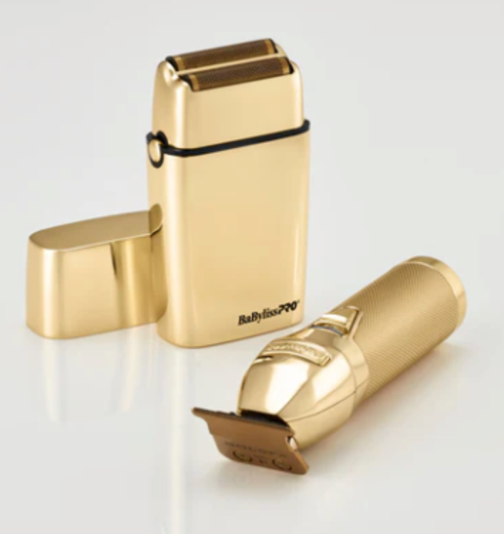 BaByliss PRO LimitedFX Gold Trimmer & Double Foil Shaver – FXLFS1G