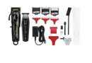 Wahl 5-Star Black/Gold Cordless Barber Combo – Cordless Magic Clip & Cordless Detailer –