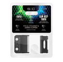 StyleCraft S|C Replacement Double Black Diamond Carbon DLC Fixed Fade Blade with Shallow Tooth Cutter 2.0 Clipper Blade Set