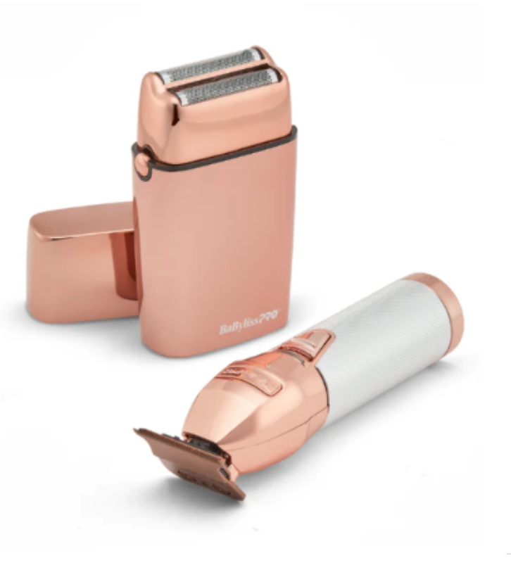 BaBylissPRO LimitedFX Rose Gold Trimmer & Double Foil Shaver – FXDUOFS2TRG