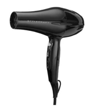 Stylecraft S|C stay temp hair dryer – professional hair dryer with turbo power motor – SC108B