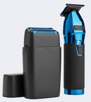 BabylissPRO limitedfx black & blue trimmer and double foil shaver set – FXDUOFS2TBL