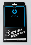 L3VEL3™ professional rubber neck cutting cape – black / blue trim