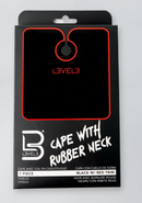 L3VEL3™ professional rubber neck cutting cape – Black / Red trim 