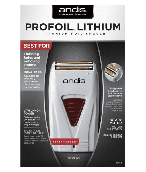 Andis ProFoil Lithium Titanium Foil Shaver.