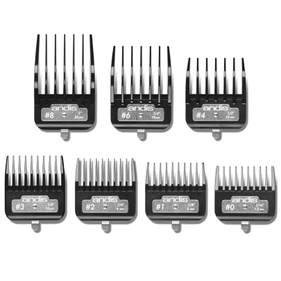 Andis BG Series Premium Metal Clip Comb Set 0-6