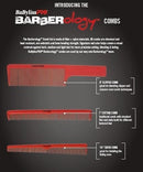 BabylissPRO Barberology Set of 3 Barber Combs