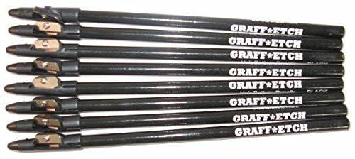 GraffEtch black coloring pencils 8 set