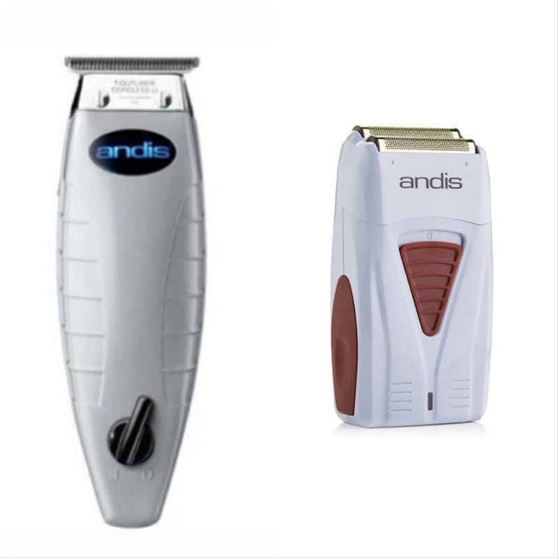 Andis 2pc Cordless Combo – Cordless T-Outliner, Cordless Foil Shaver
