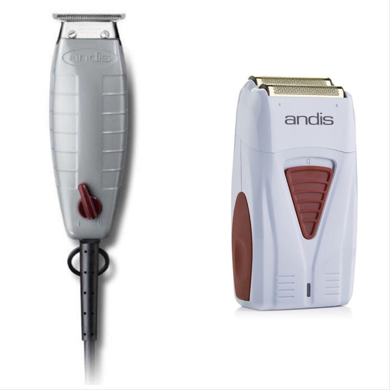 Andis 2pc Combo – Corded T-Outliner, Cordless Foil Shaver