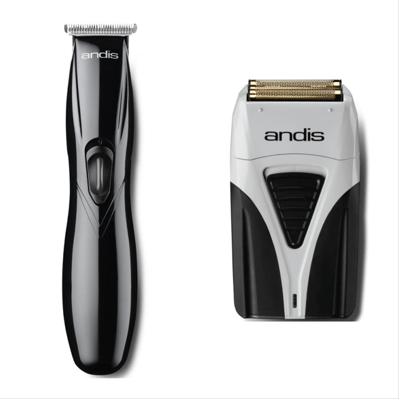 Andis 2pc Cordless Combo – Cordless Slimline black, Cordless Plus Foil Shaver