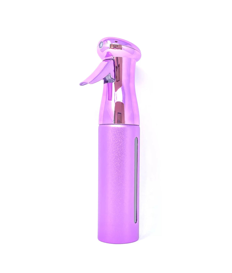 purple chrome continuous spray mist bottle 10oz