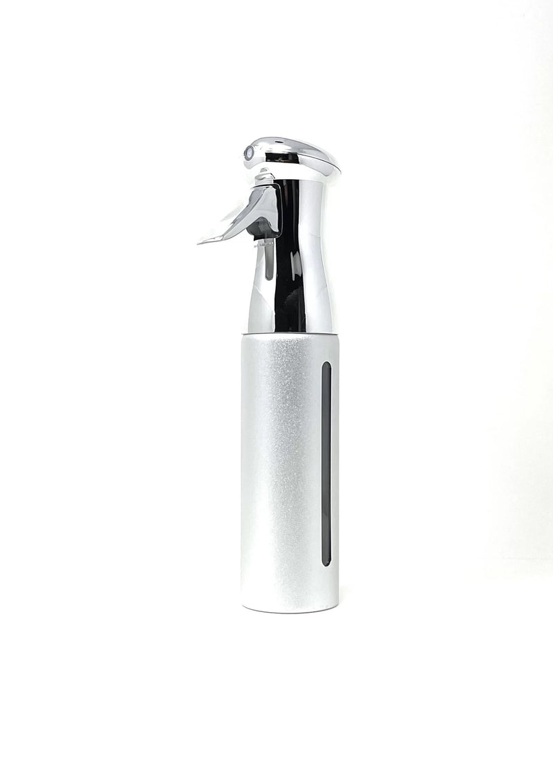Silver chrome continuous spray mist bottle 300ml
