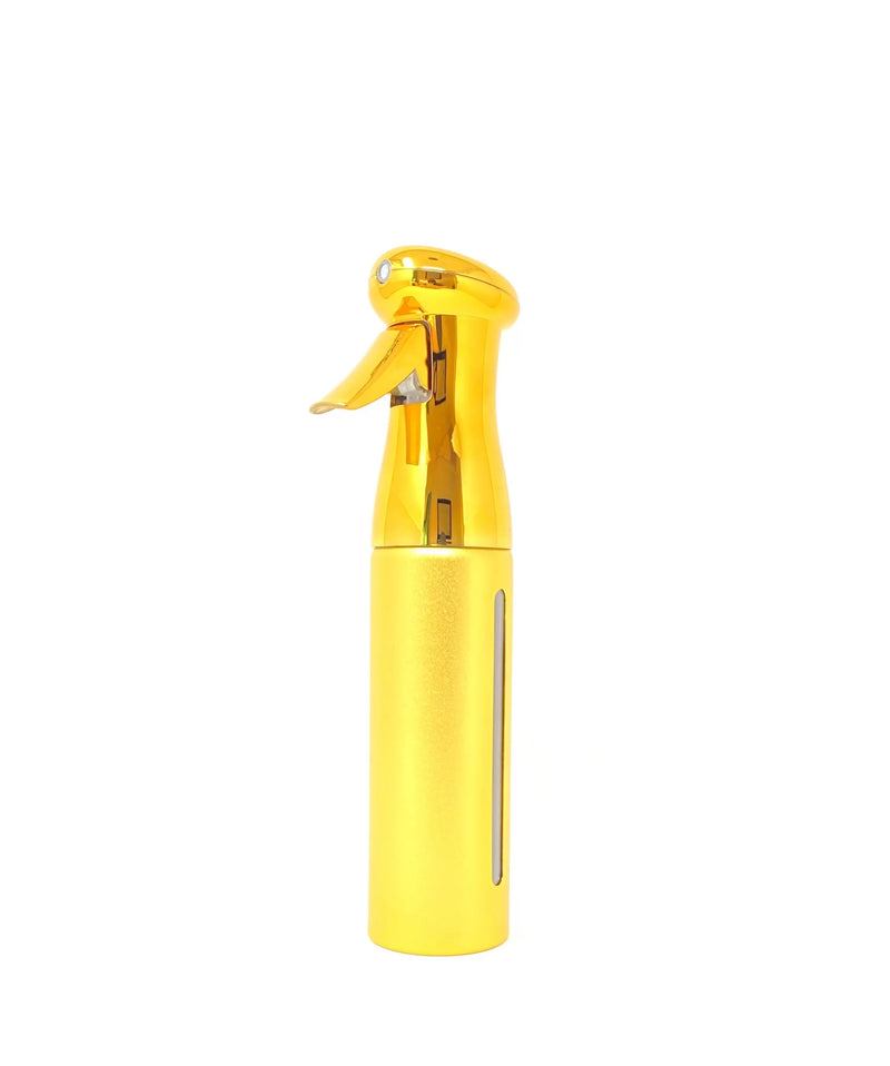 Gold chrome continuous spray mist bottle 10oz