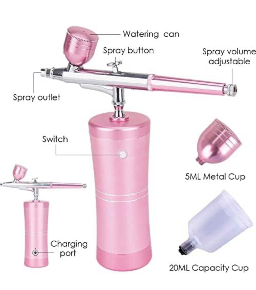 Cordless Airbrush System Compressor with additional Capacity Cups