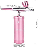 Cordless Airbrush System Compressor with additional Capacity Cups – pink