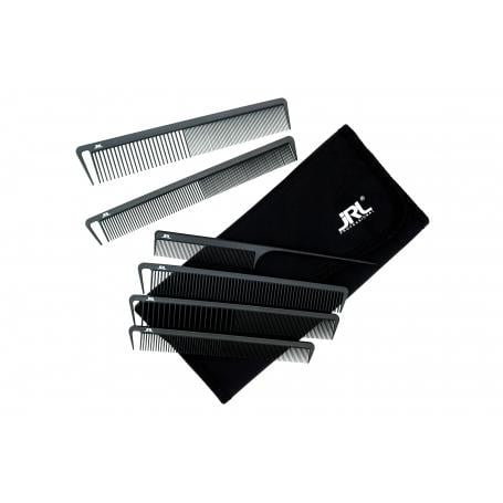 JRL Professional Anti-Static Carbon Comb [6-piece Set] with case.