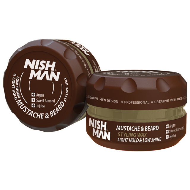 NISHMAN Mustache & Beard Styling Wax light hold & low shine 100 ml