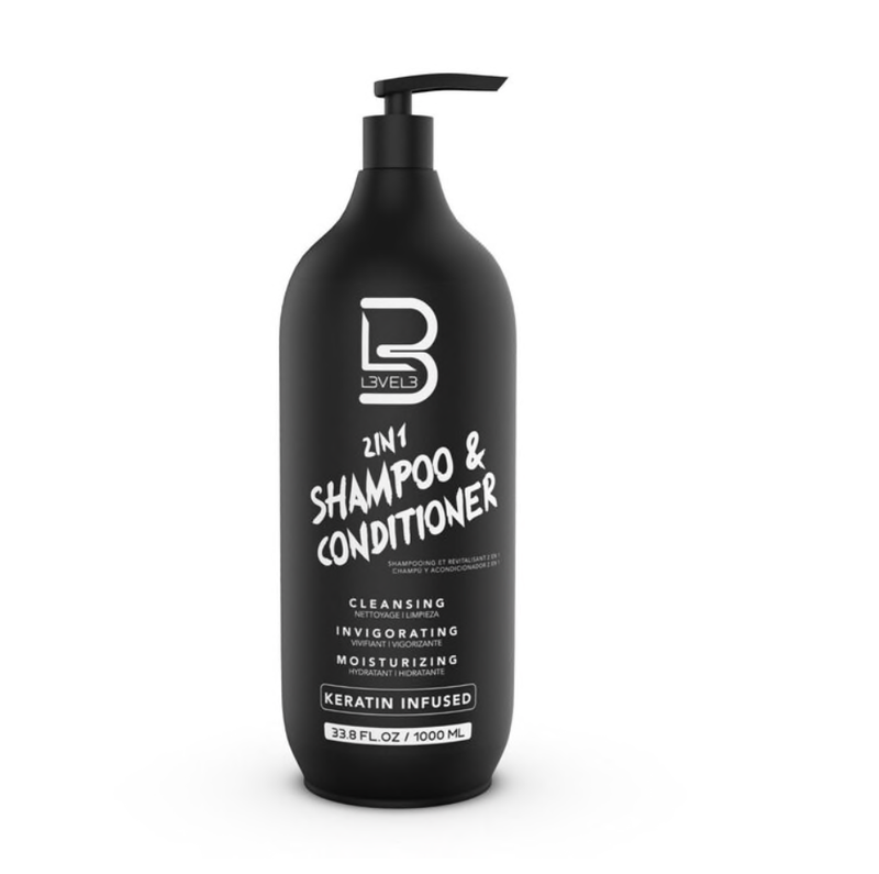 L3VEL3™ 2 IN 1 Shampoo & Conditioner 1000ml