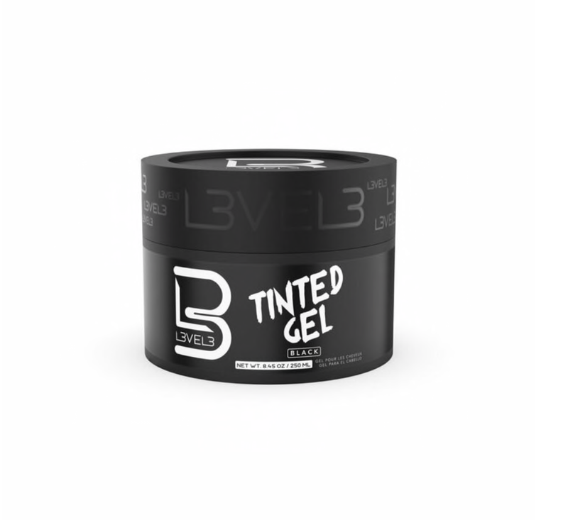 L3VEL3™ Tinted Hair Gel – Black Color 250ml