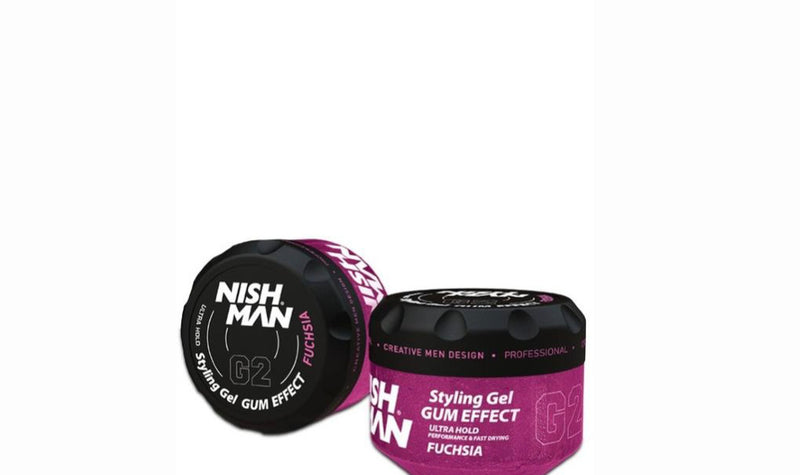 NISHMAN Styling Gel Gum Effect ultra hold Fuchsia 300 ml