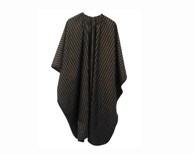 Barber Strong barber Cape Black with Gold Pinstripe