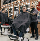 Barber Strong barber Cape Black with white Pinstripe