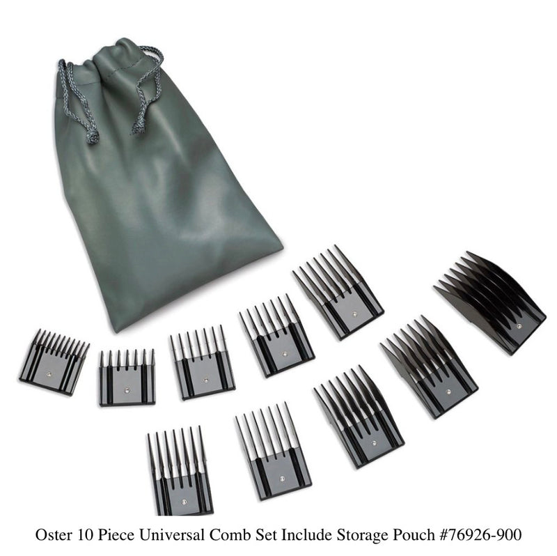 Oster 10 Universal Comb Attachment Set guides guards Include Storage Pouch