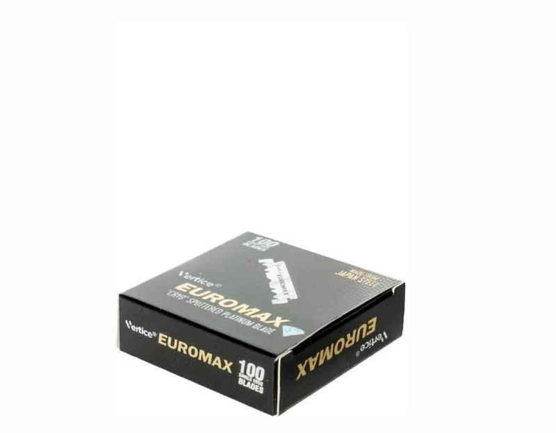 EUROMAX ”Cryo” Sputtered Platinum Blade 100 single Edge blades – PRE CUT