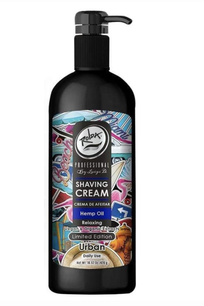 Rolda Shaving Cream Limited Edition – Urban relaxing hemp oil 17.63oz