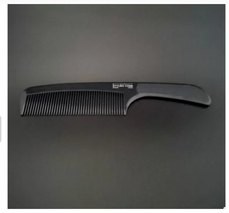 StyleCraft S|C Professional Styling Comb – Black 8”