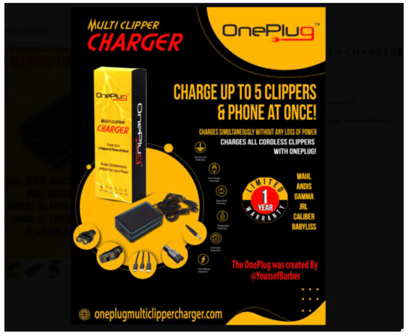One Plug Multi Clipper Charger – charge up to 5 clippers & phone at once