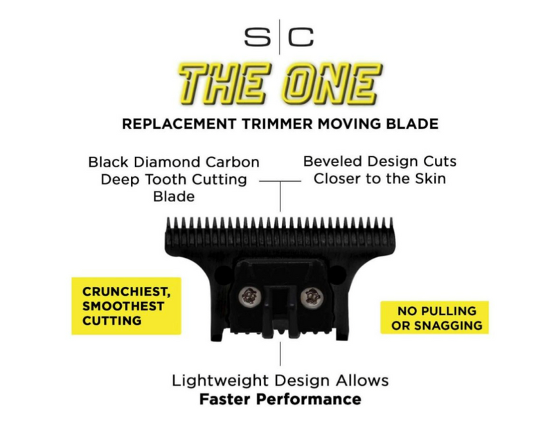 StyleCraft S|C The One Moving Black Diamond Carbon DLC Deep Tooth Trimmer Blade SC532B