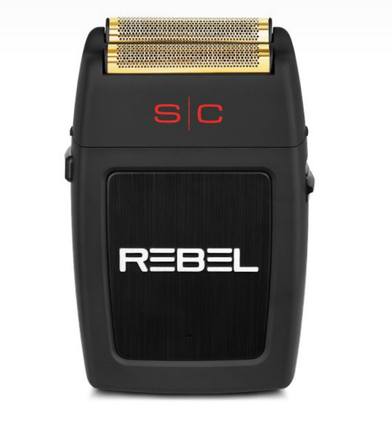 StyleCraft S|C Rebel Double Foil Shaver – Cordless Rechargeable Electric with Super Torque Motor & Gold Titanium Foil Head