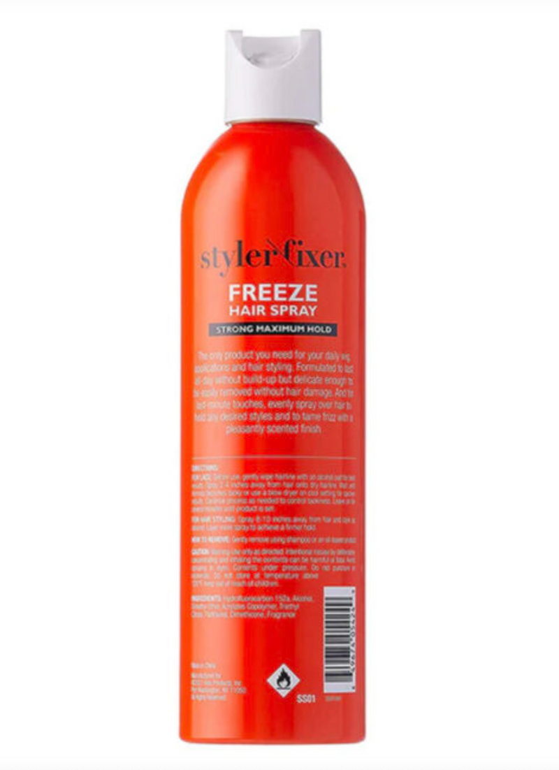 Red by Kiss Styler Fixer Freeze Hair Spray – Strong Maximum Hold 11.1oz